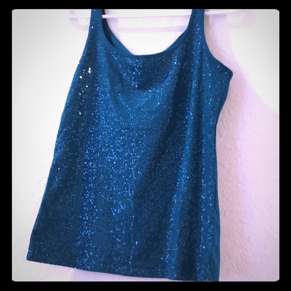 NY & Company green sequin tank‎ top NEW